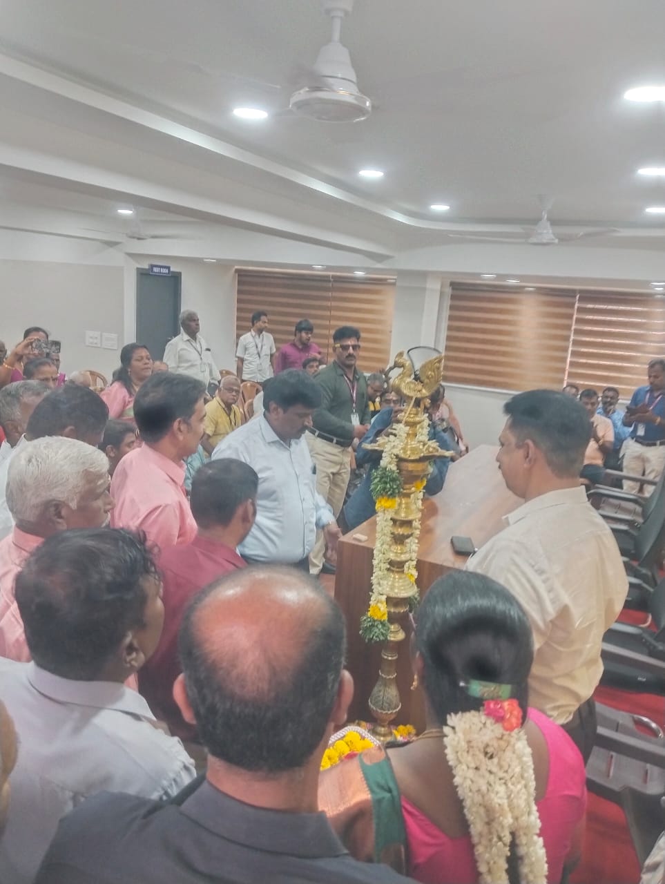 Traditional lamp lighting ceremony during the ICCSL anniversary function